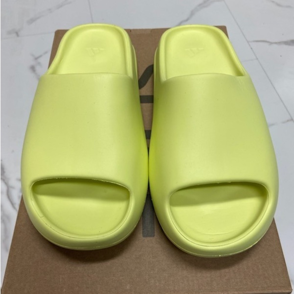 Yeezy slides glow green